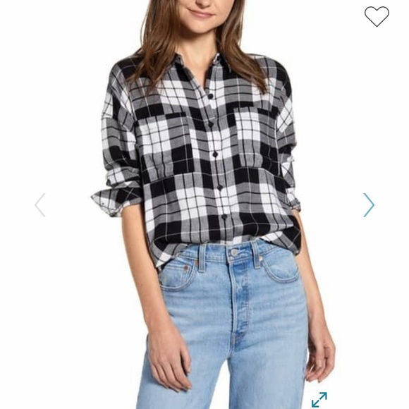 Bp. Women’s Plaid Boyfriend Shirt - Picture 3 of 5